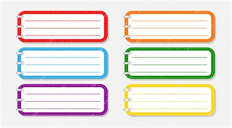 Premium Vector Notebook Labels And Notepad Template Vector Design