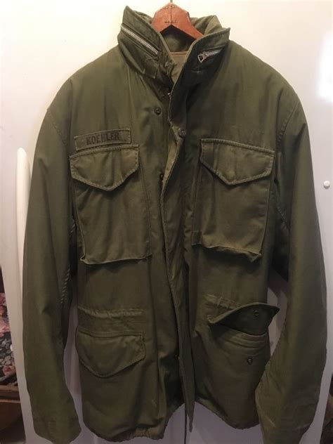 Vtg M 65 Army Military Field Jacket Cold Weather Lined Cotton Sateen Sz