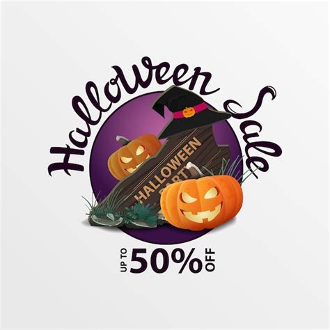 Premium Vector Halloween Sale Banners With Pumpkin Jack