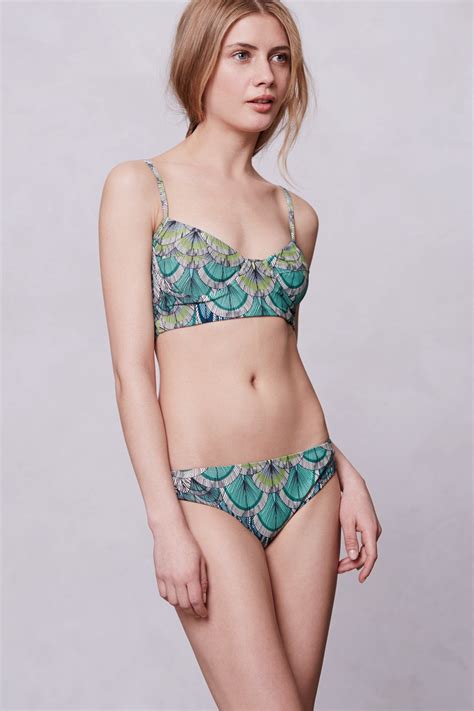 Mara Hoffman Feathers Anthropologie Com Bikini Tops Swimwear Bikinis
