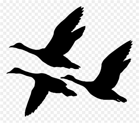 Download Geese Clip Art Flying Ducks Silhouette Png Download Pinclipart