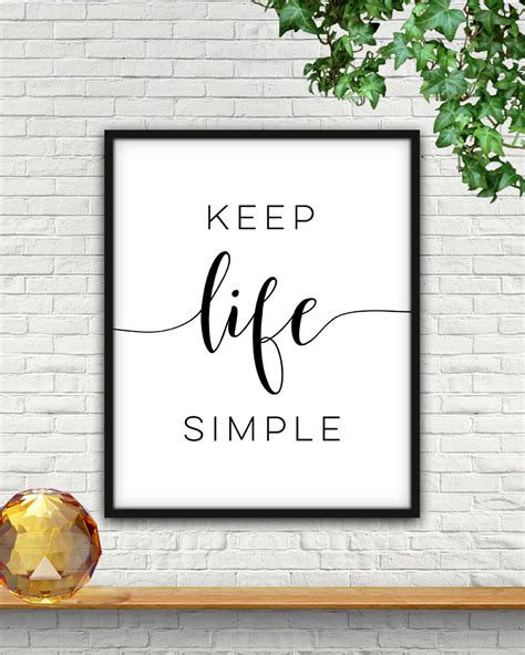 Keep Life Simple Keep Life Simple Design Keep It Simple Etsy