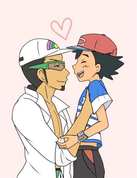 Ash And Kukui Father And Son Pokemon Father Figure