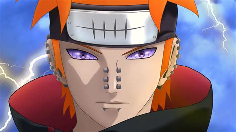 Purple Eyes Redhead Naruto Blue Sky Background Hd Pain Wallpapers Hd