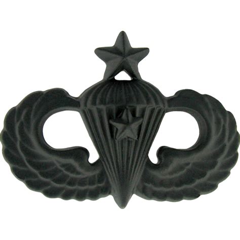 Army Senior Combat Parachutist First Award Badge Pin On Sta Black
