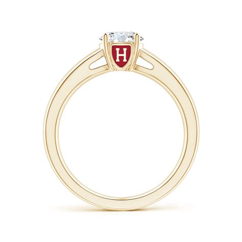 Harvard University Round Diamond Solitaire Ring Angara