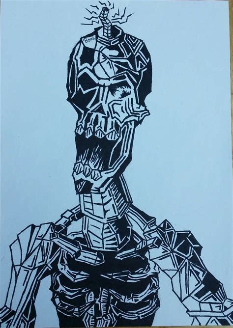 Skeleton with a bomb-head by Alexi's graffiti wall. | Graffiti wall
