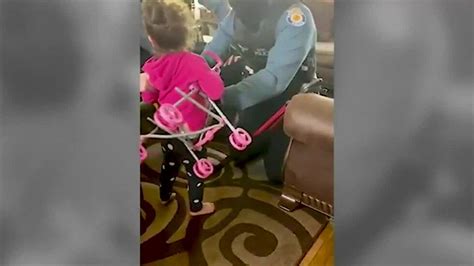 Police Rescue Girl Stuck In Stroller