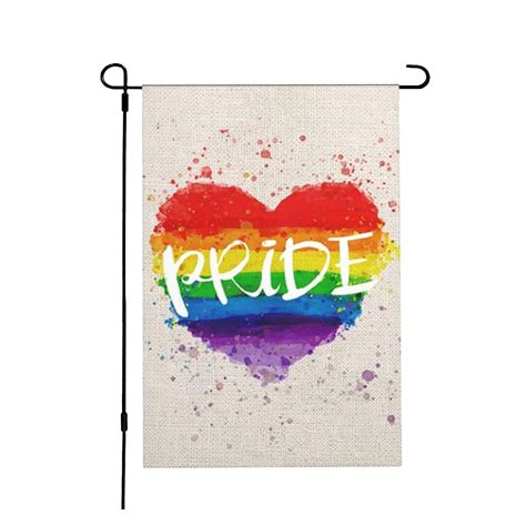 rainbow garden flag vertical double sided pride gay pride lesbian pansexual flag yard flag