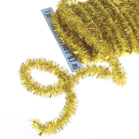 Gold Tinsel Wireless Chenille Rope Garland Pipe Cleaners