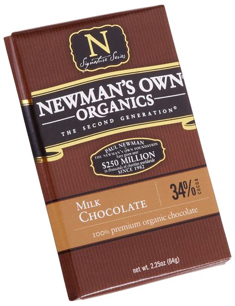Amazon Com Newman S Own Organics Organic Premium Chocolate Bar Milk