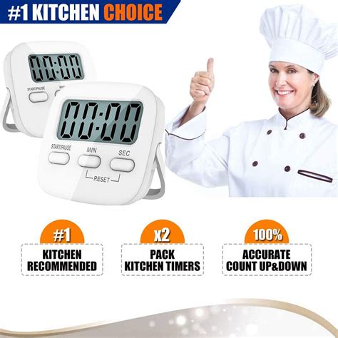 Kitchen Timer 2 Pack Digital Kitchen Timers 2022 Version Magnetic