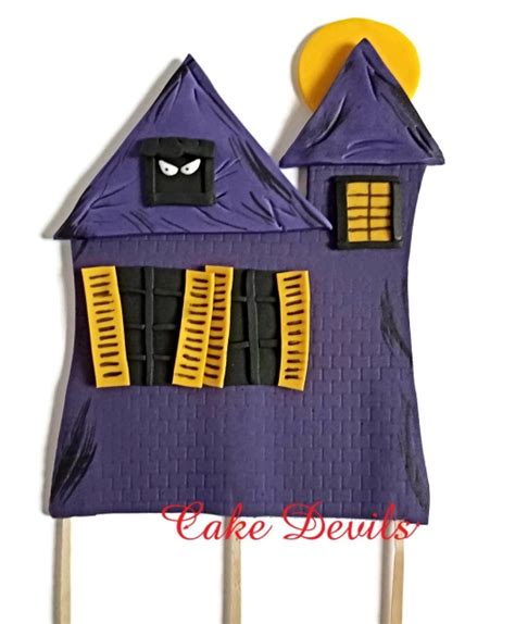 Find great deals on ebay for halloween fondant mold. Halloween Haunted House Fondant Cake Topper Kit, Halloween Decorations, 3D Tree Cake Topper ...