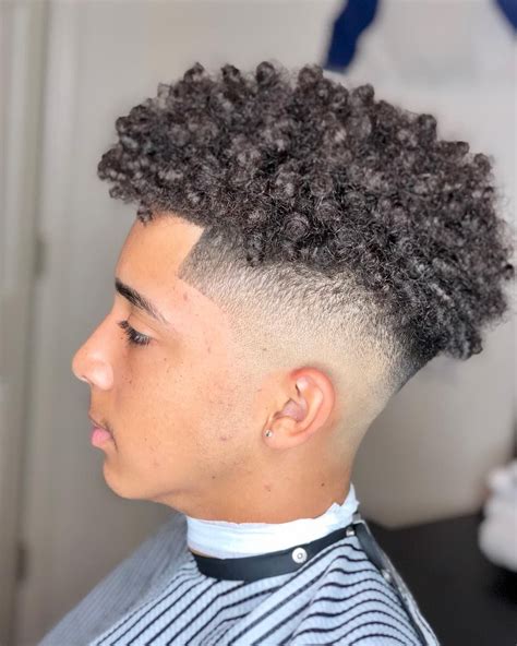 Look Your Best With An On Trend Curls With Fade Haircut Style Trends In
