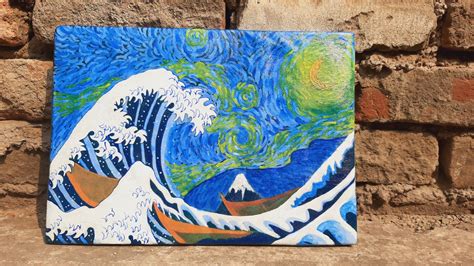 Great Wave Off Kanagawa Starry Night Van Gogh Vincent Van Gogh Waves