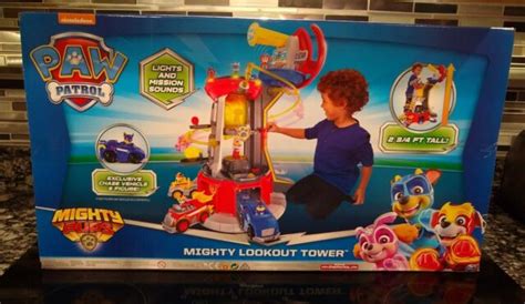 Nickelodeon Paw Patrol Mighty Pups Super Paws Lookout Tower Playset Ebay