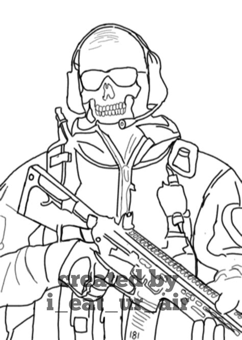 Call Of Duty Ghost Coloring Pages