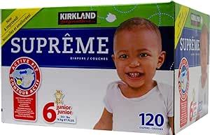 Kirkland Signature Supreme Diapers Size 6 Pack Of 120 Amazon Ca Baby