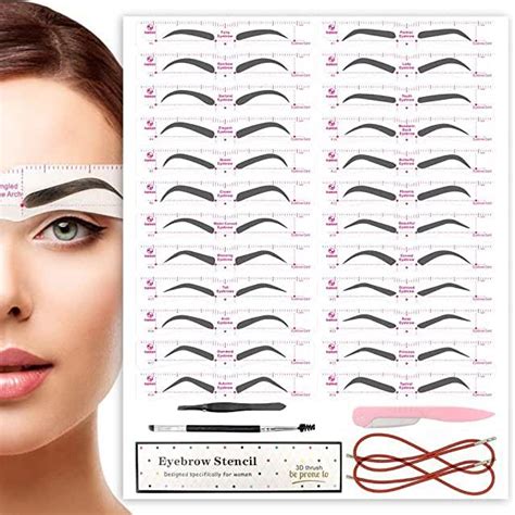 Outline Printable Eyebrow Stencils 2023 Calendar Printable