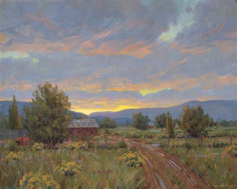 Oil Painting By Roger Williams Of A Scene Outside Of Santa Fe Nm After