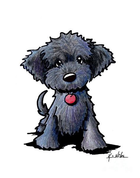 Black Doodle Puppy By Kim Niles Puppy Art Poodle Drawing Dog Art