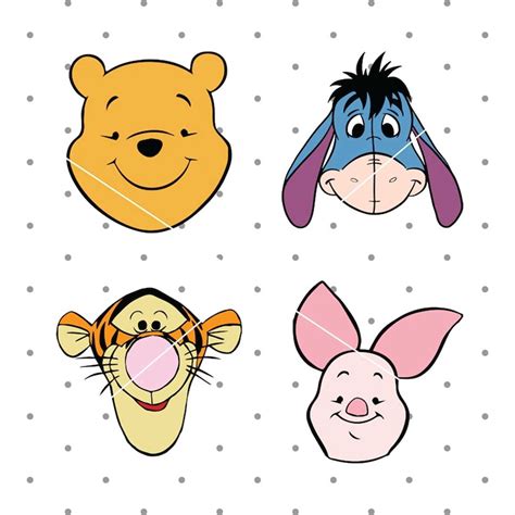 Winnie The Pooh Svg Tigger Svg Eeyore Svg Piglet Svg Poo Inspire