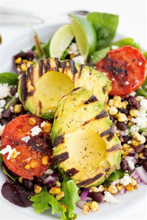 Grilled Avocado And Tomato Salad The Bakermama