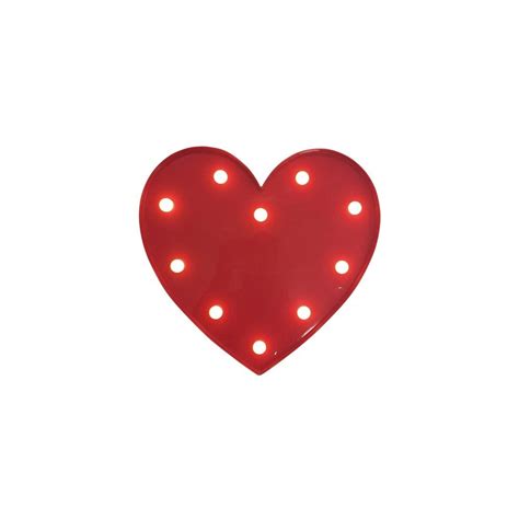 Red Battery Operated Lit Heart In Warm White Buytshirtsonline