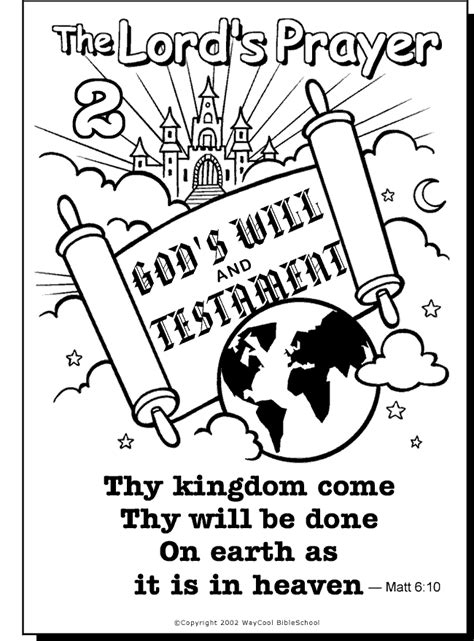 Lord Prayer Coloring Pages Coloring Home