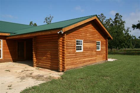 Solid cedar log siding with patented log corners. Pine Log Siding with a Cedar Tone Topical Stain/Sealer and ...