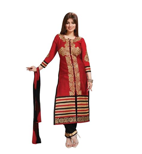 Ayesha Takia Red Cotton Pakistani Style Suit 69997 Latest Salwar Kameez Salwar Kameez Online