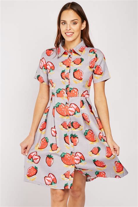 Fadesignerrj Strawberry Dress Womens