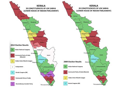 The indian state of kerala borders with the states of tamil nadu on the south and east, karnataka on the north and the lakshadweep sea coastline on the west. Proportion of Different Malayali Communities by district. : Kerala