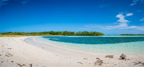 Panoramic View Of Noronqui Cay At Los Roques National Park Stock Photo