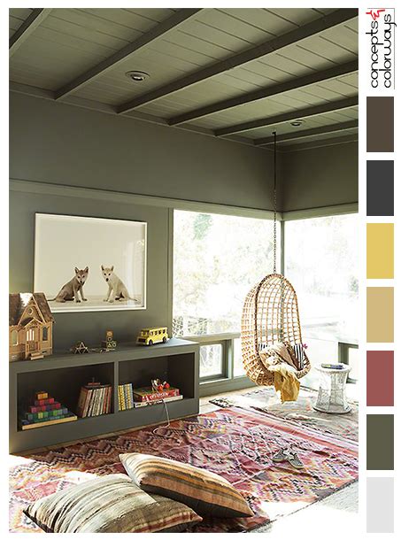 Olive Green Kids Room Interior Color Palettes Olive Gray
