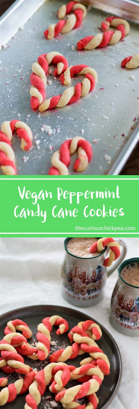Vegan Peppermint Candy Cane Cookies • The Curious Chickpea
