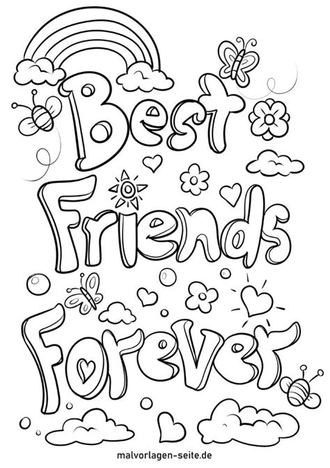 Malvorlage Freundschaft Best Friends Forever Ausmalbilder Zum Ausdrucken Malvorlagen
