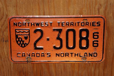1966 Northwest Territories Canada Shield License Plate 2 308 Ebay