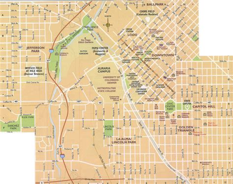 Denver Colorado City Map Denver Co • Mappery