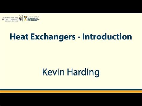Heat Exchangers Introduction Lecture YouTube