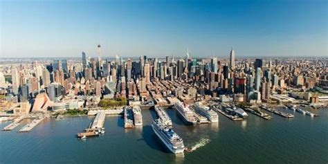 Manhattan Skyline And Hudson River New York City Camera Port Of New
