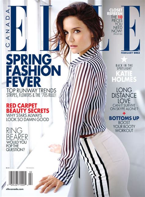 Katie Holmes Covers Elle Magazine Canada February 2015 Issue