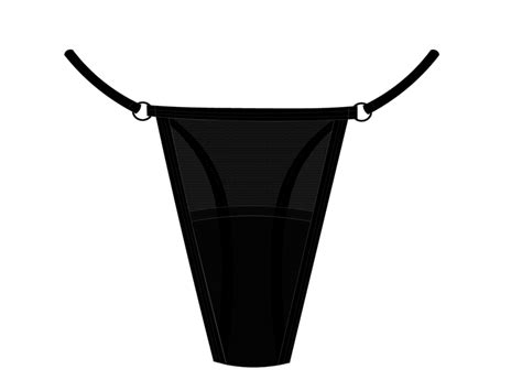 Black Mesh Lace Thong Panty Boutine La