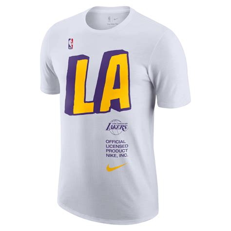 T Shirt Nba Los Angeles Lakers Nike Courtside White Basket4ballers
