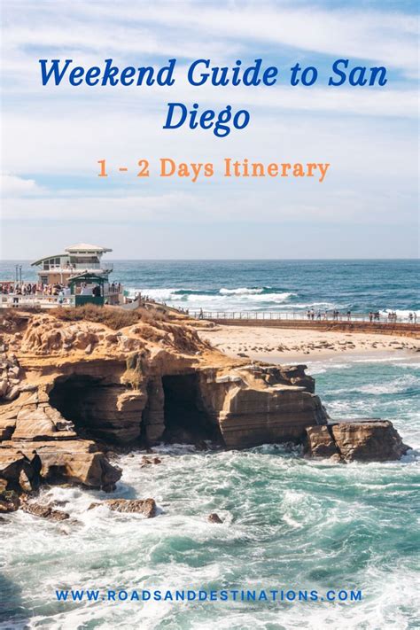 The Beach With Text Overlaying It That Reads Weekend Guide To San Diego