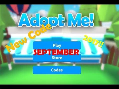 For new players, we have some roblox adopt. NEW CODE ADOPT ME! SEPTEMBER 2017 (PATCHED!) - YouTube