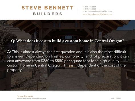 Frequently Asked Questions Steve Bennett Builders