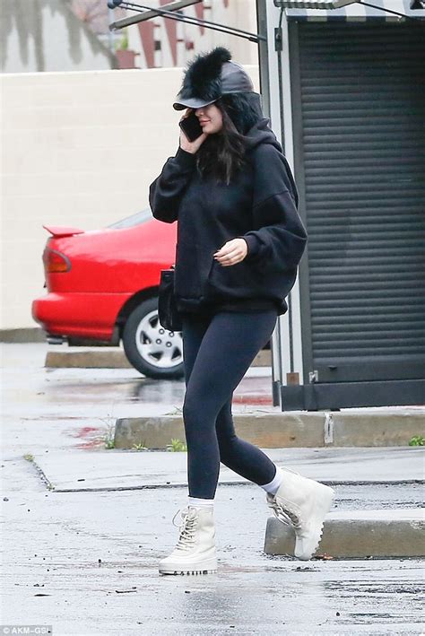 Kylie Jenner Steps Out In Calabasas Wearing Bizarre Leather Hat Daily