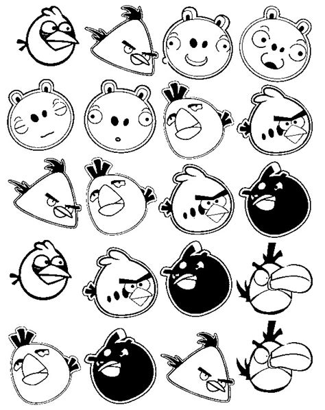 Printable angry bird coloring pages. Angry birds to print - Angry Birds Kids Coloring Pages