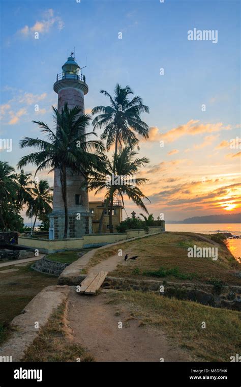 Sunrise Galle Fort Lighthouse Sri Lanka Stock Photo Alamy